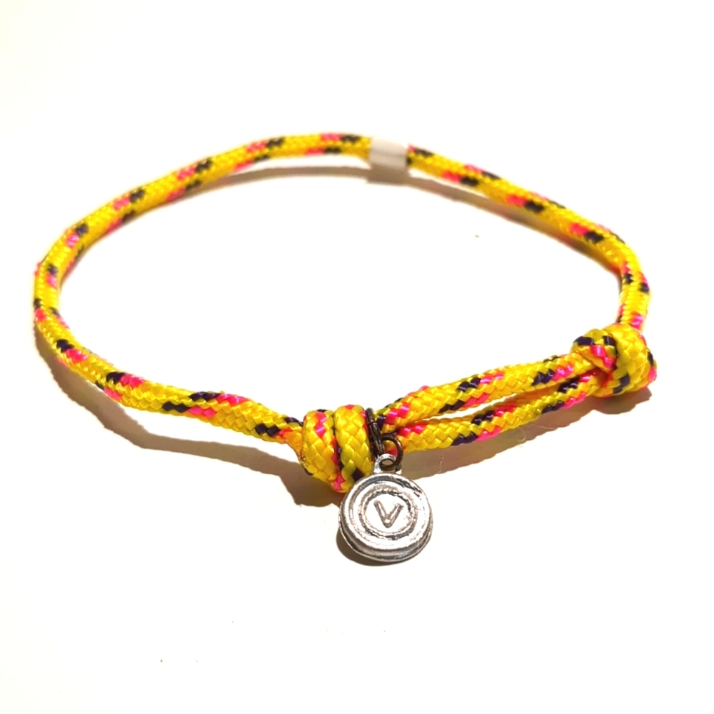 Nautical Rope Bracelet with Silver Charm NWT